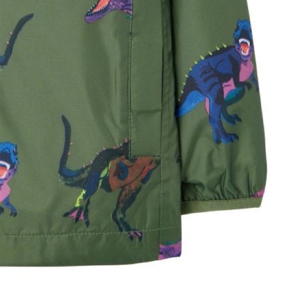 Joules Kids Dinosaur Print Jacket - Green 4Y - Picture 7 of 8